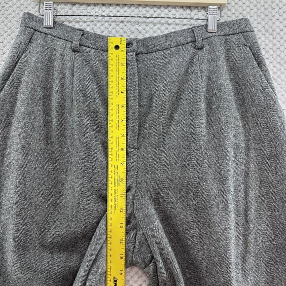 Pendleton Pants Womens 14 Gray Herringbone Tapered Trouser Fully Lined Career - Picture 13 of 16